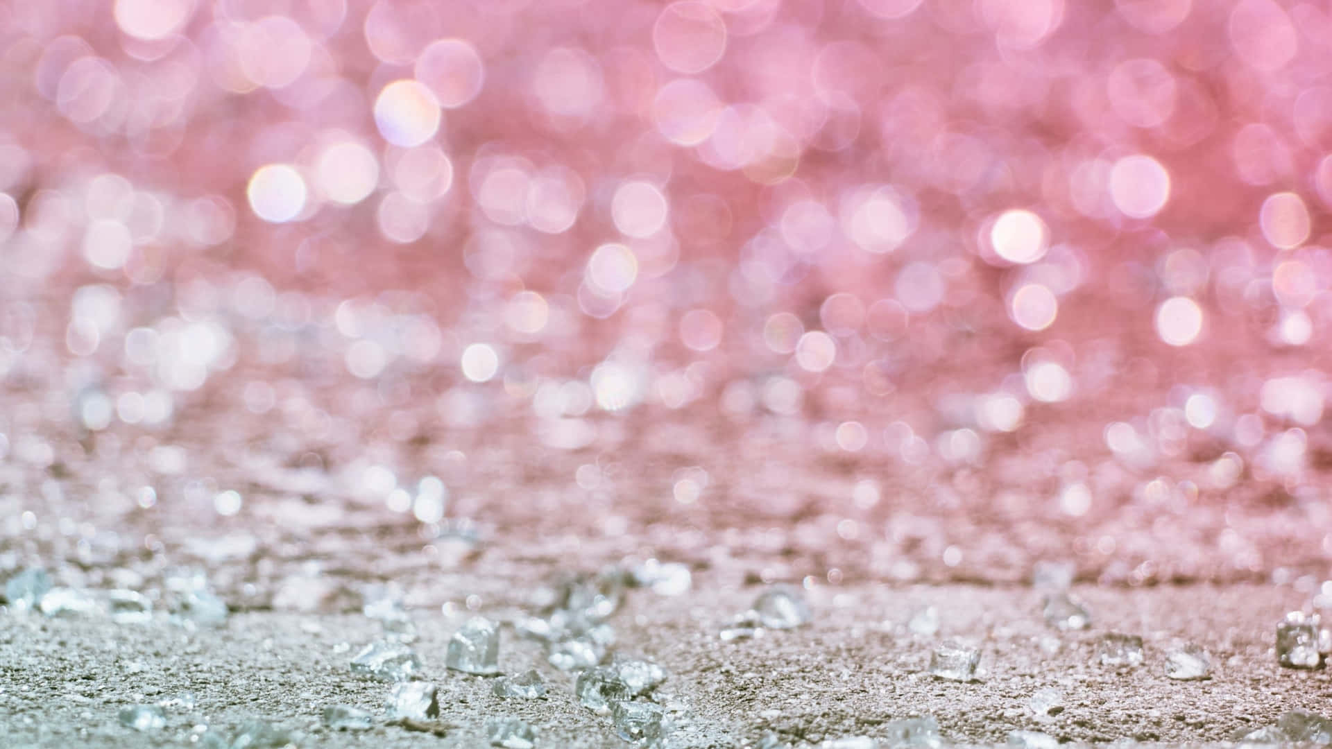Aesthetic Computer Light Pink And Silver Sequins Background