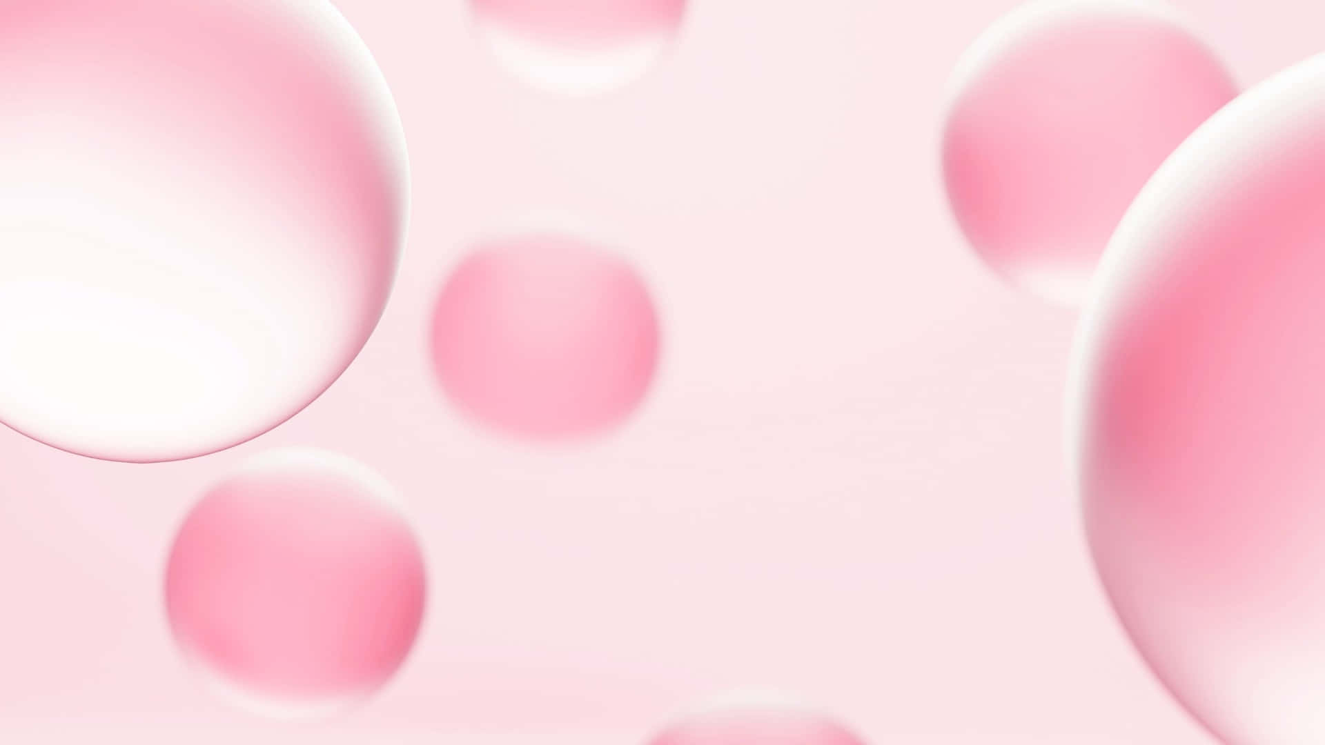 Aesthetic Computer Light Pink Bubbles Background