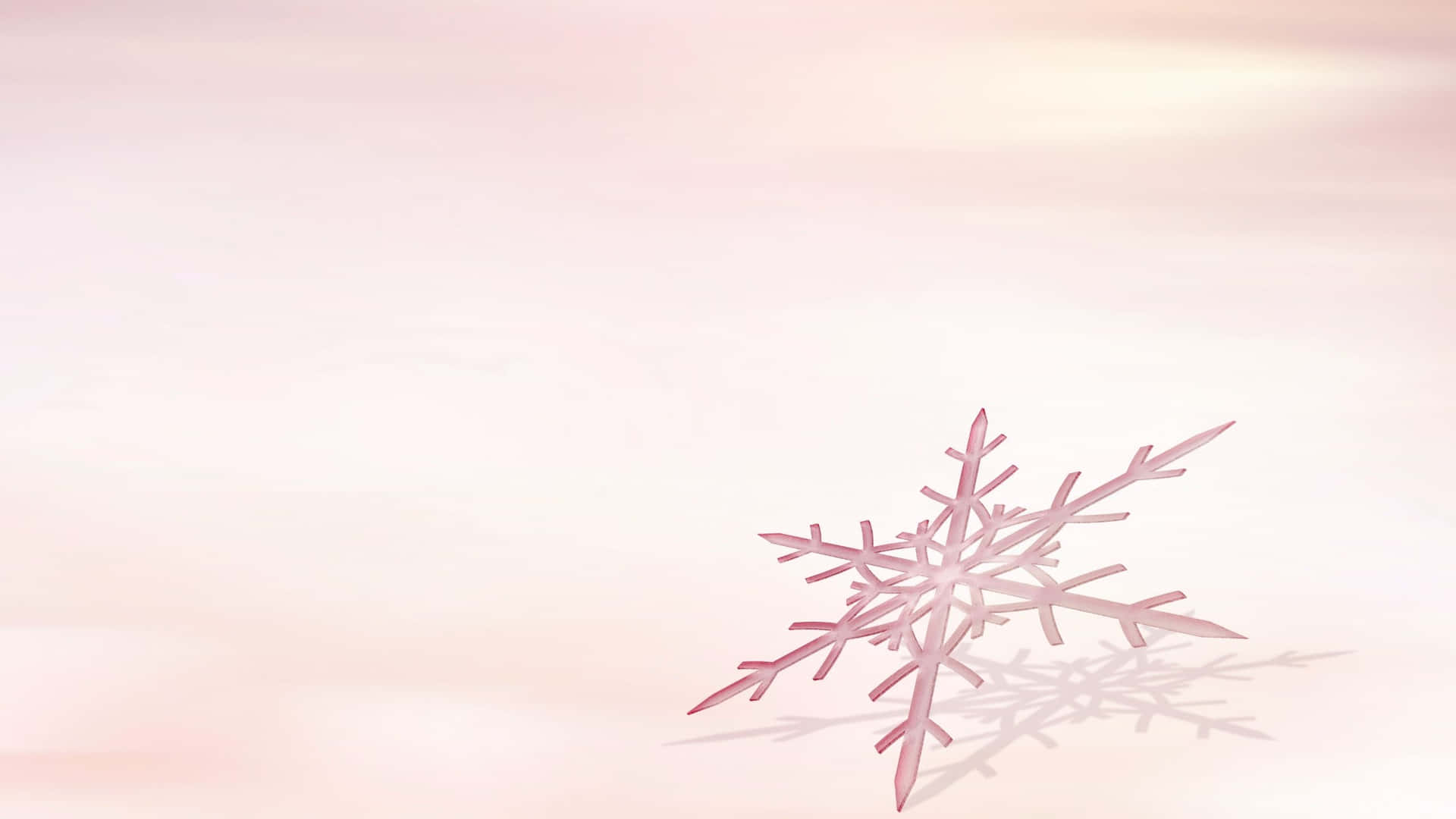 Aesthetic Computer Light Pink Snowflake Background
