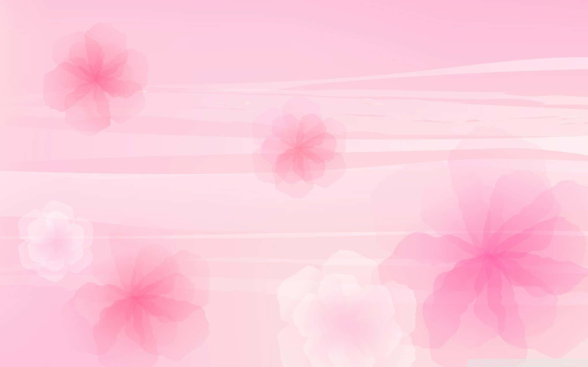 Aesthetic Computer Light Pink Transparent Flowers