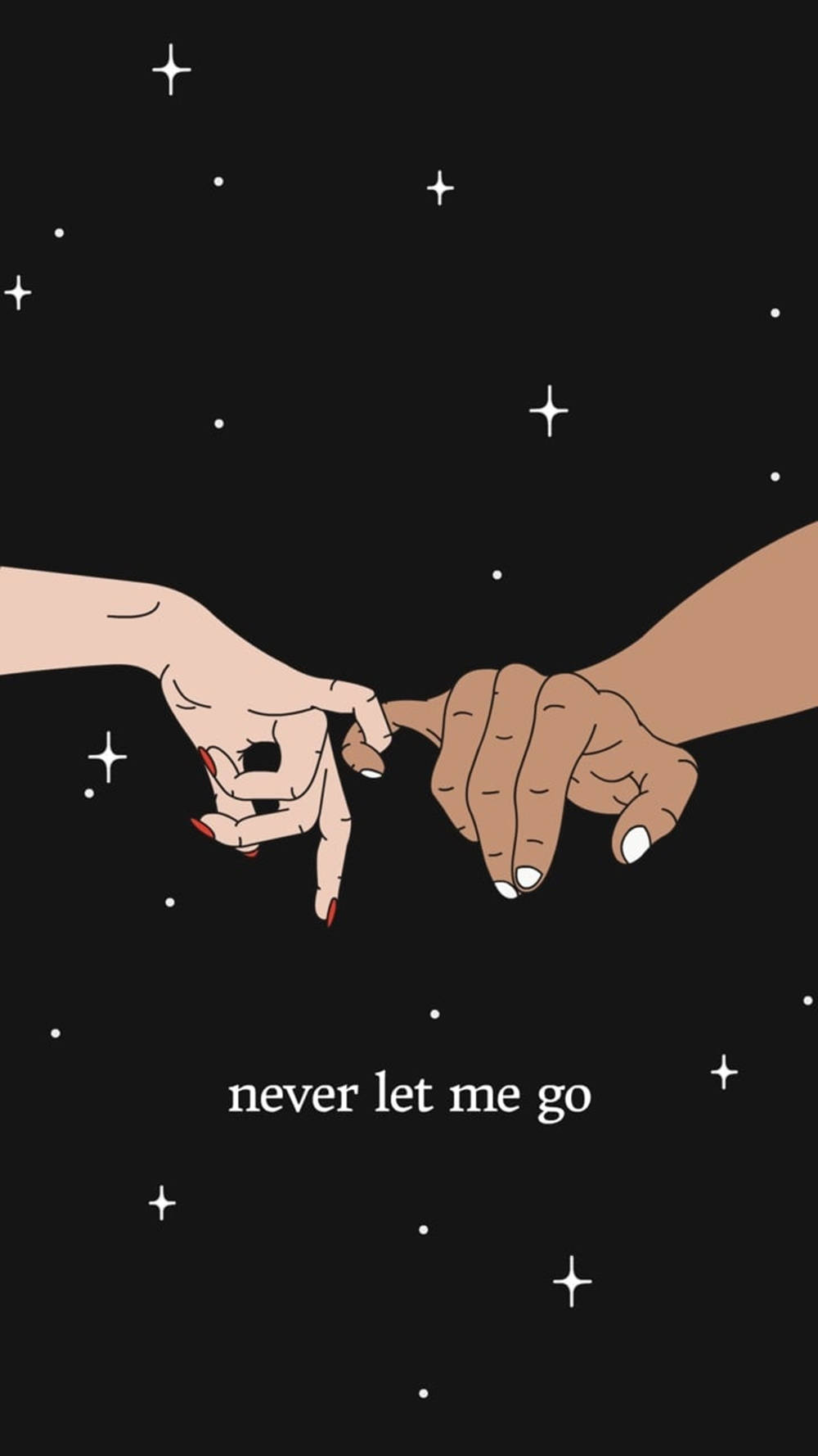Aesthetic Couple's Fingers With Stars