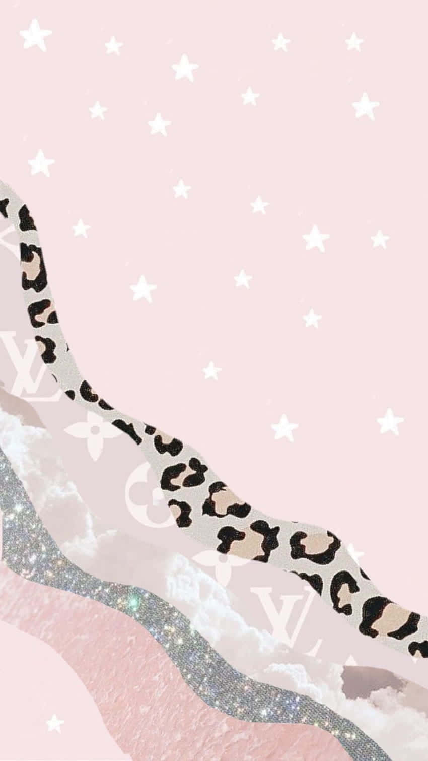 Aesthetic Cute Cheetah Print Louis Vuitton Background