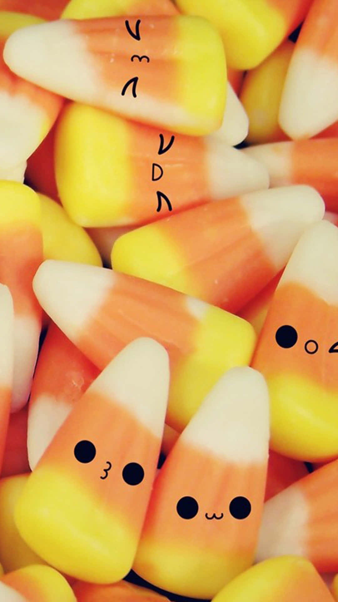 Aesthetic Cute Halloween Candy Popsicles Background
