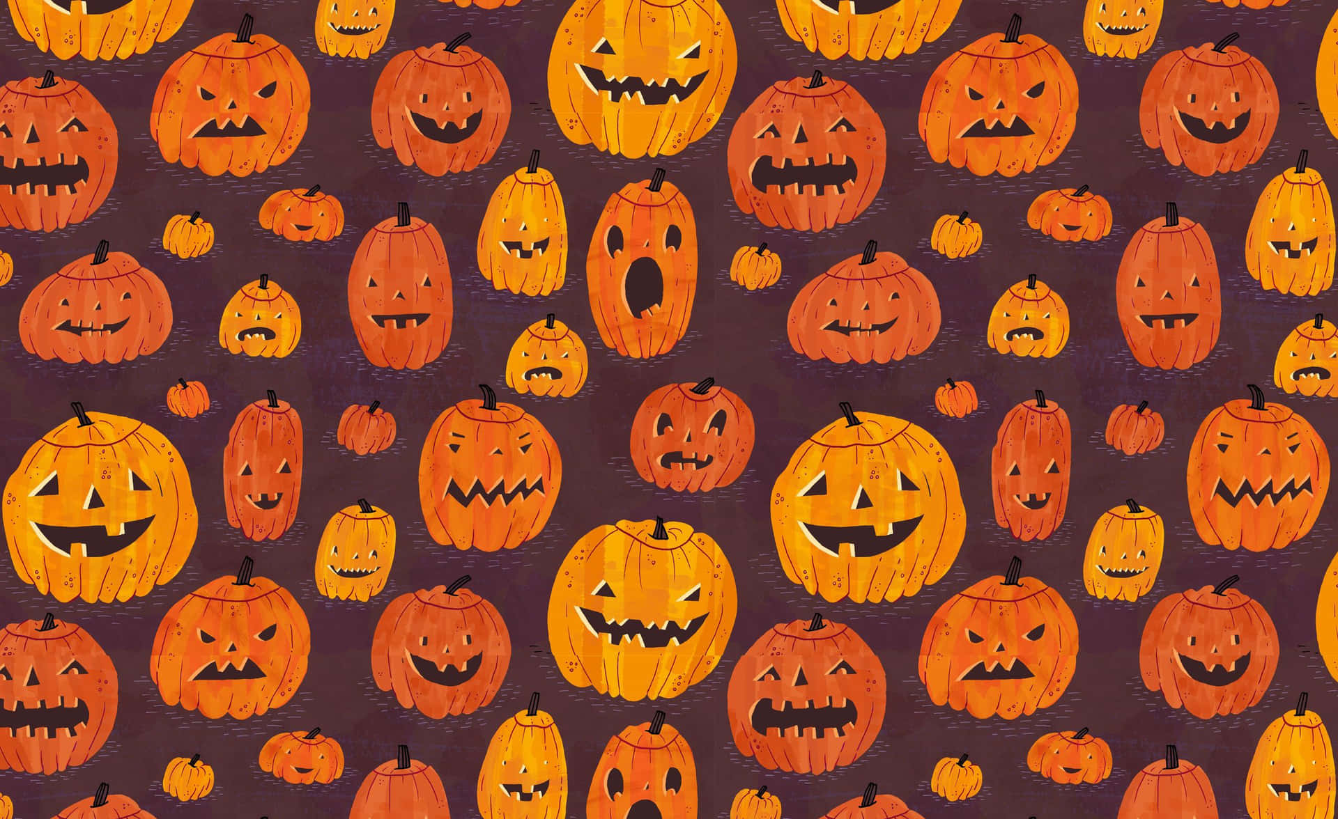 Aesthetic Cute Halloween Pumpkin Moods Background