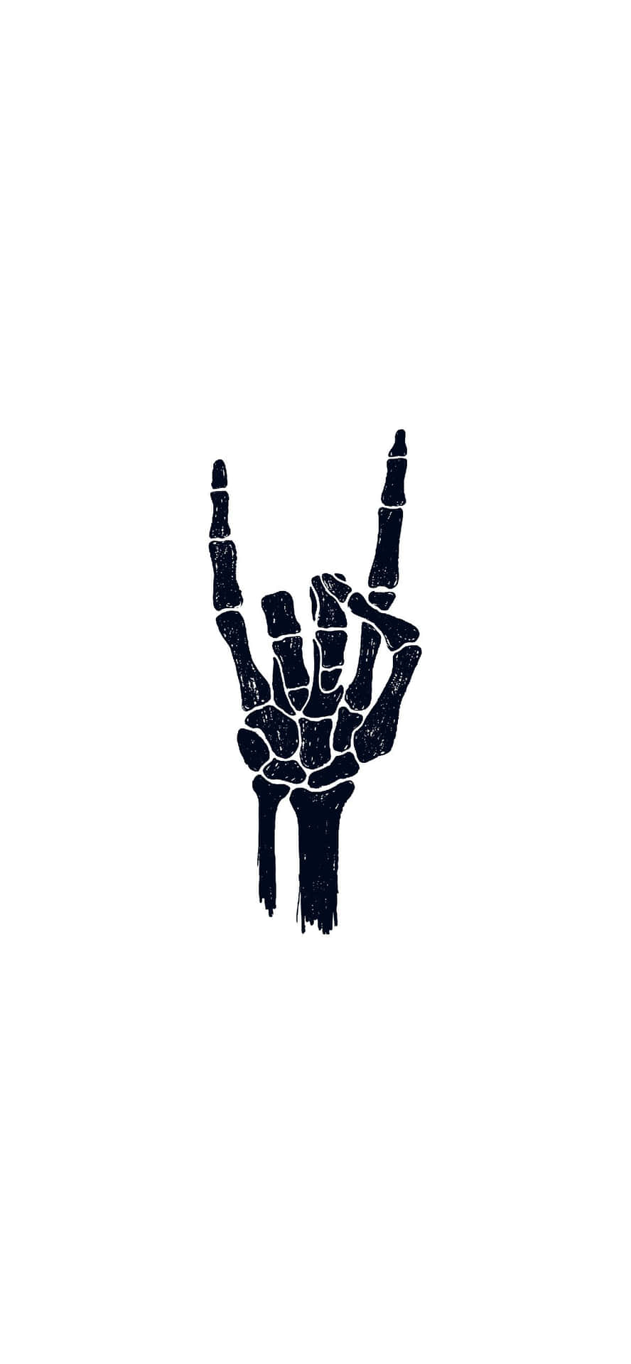 Aesthetic Cute Halloween Skeleton Hand Background