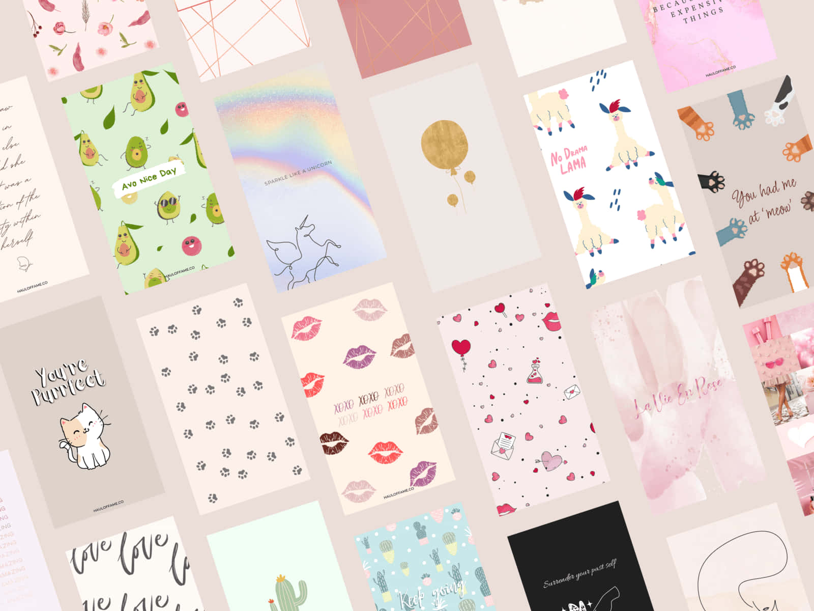 Aesthetic Cute Things Collection Background