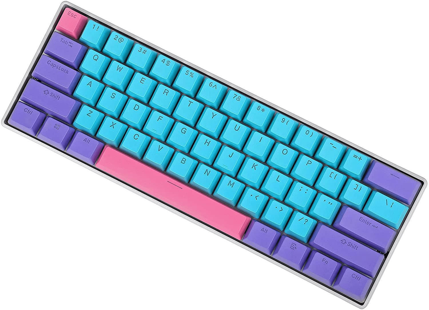 Aesthetic Cyan Purple Keyboard Background