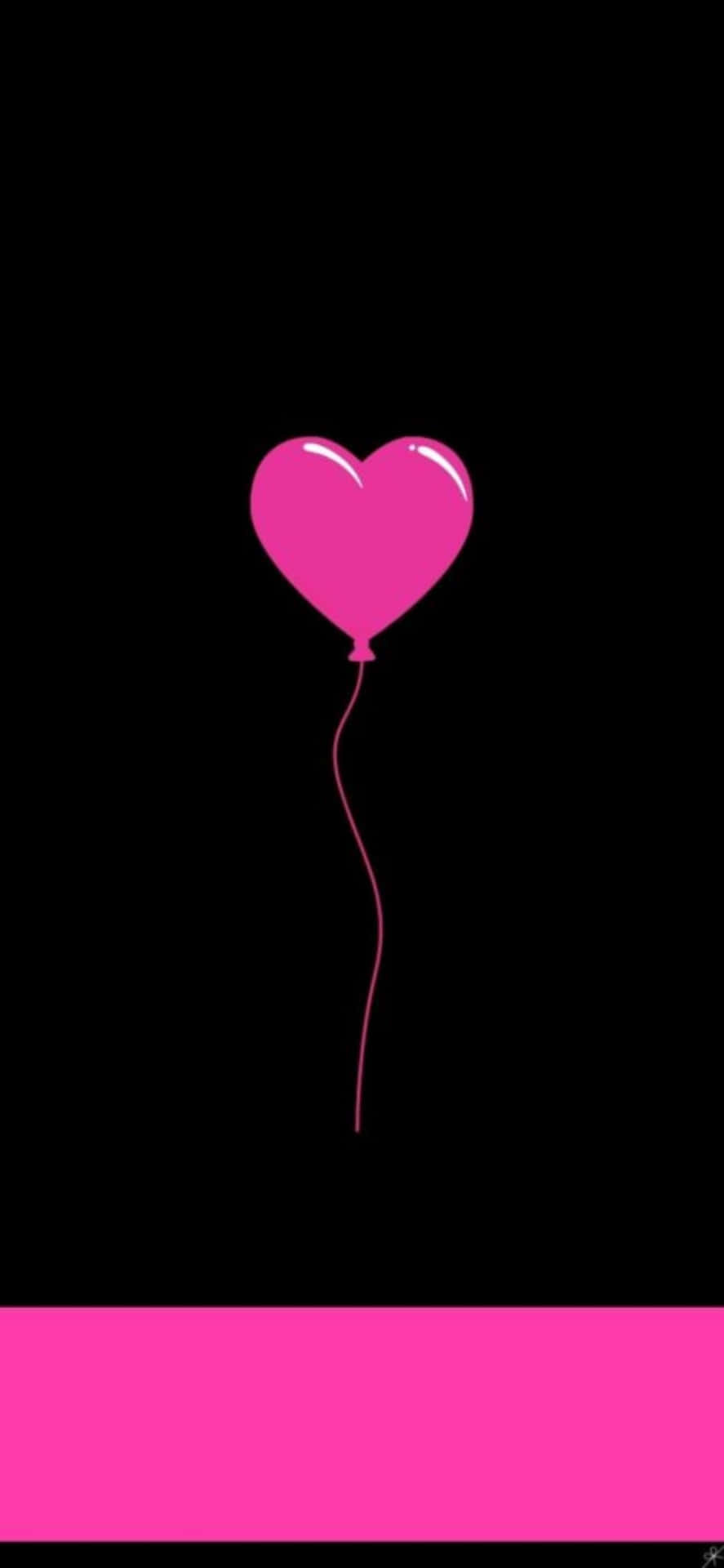 Aesthetic Dark Pink Heart Background