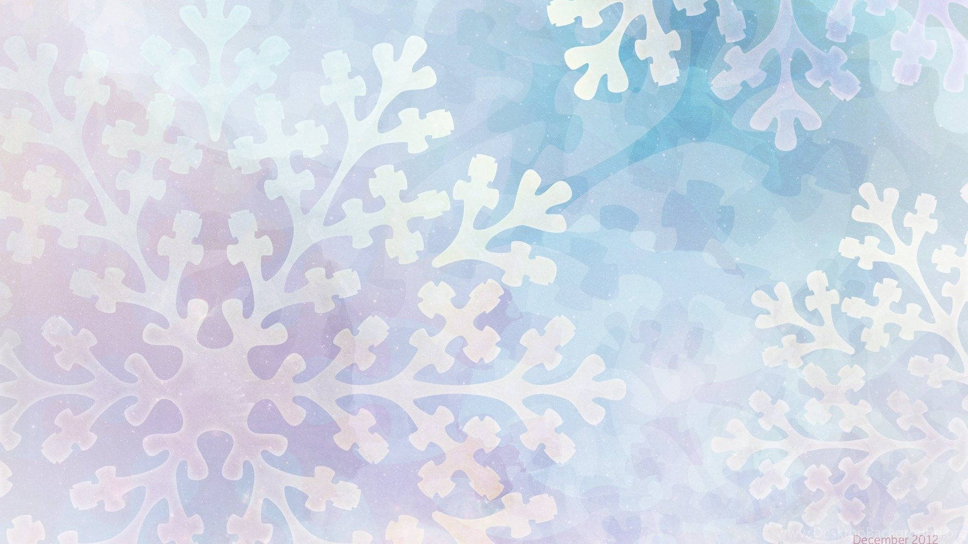 Aesthetic December Snowflake Background