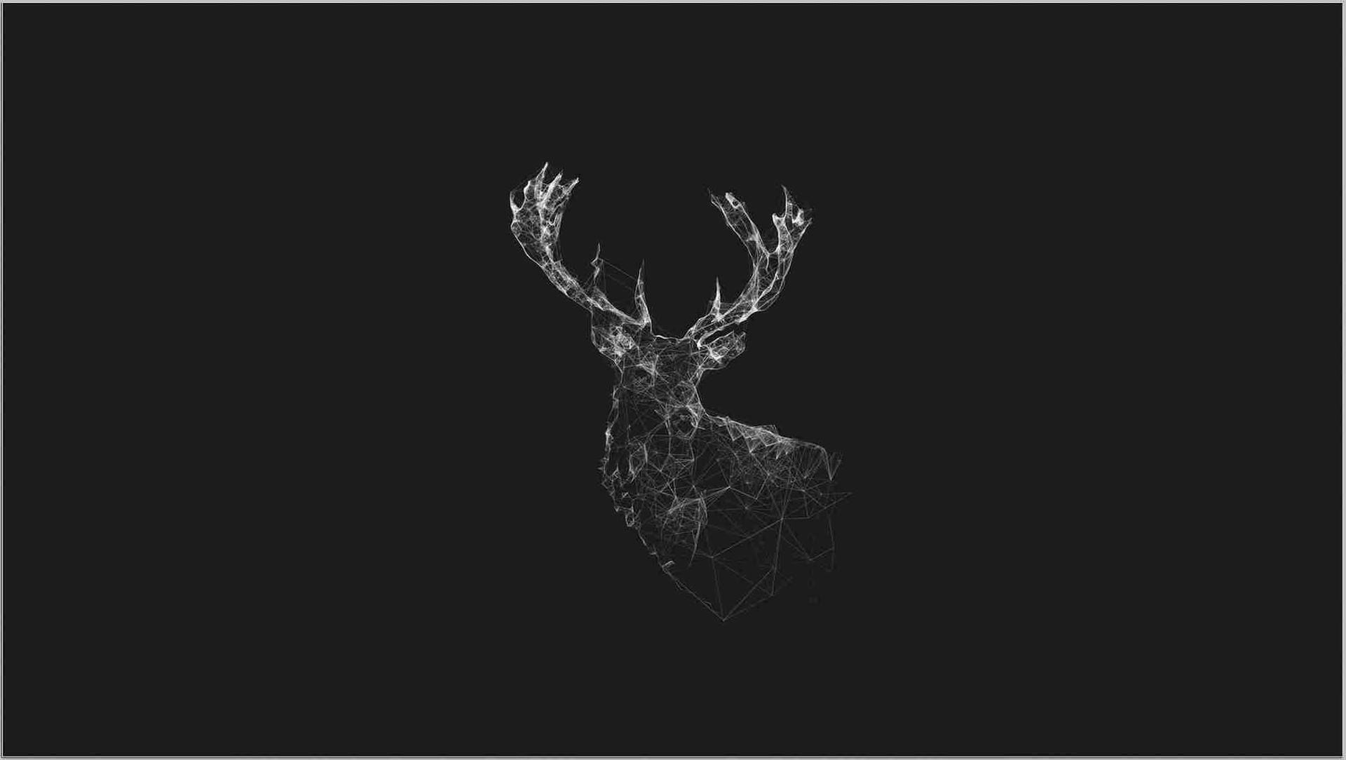 Aesthetic Deer Illustration Laptop Background