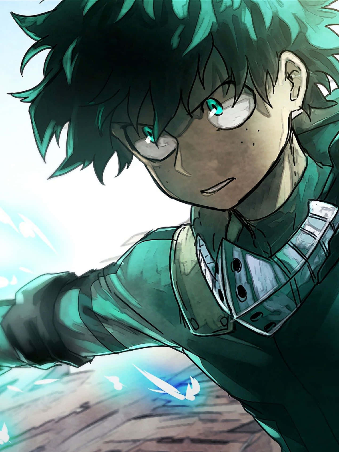 Aesthetic Deku Brimming With Strength Background