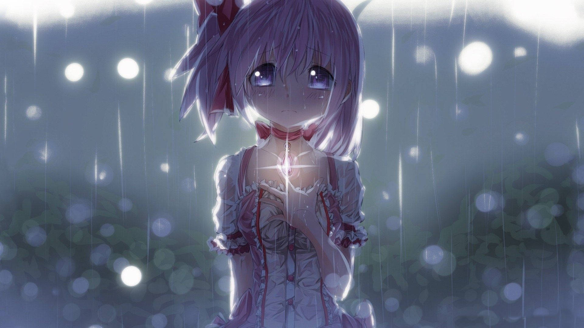 Aesthetic Depressed Anime Girl Background