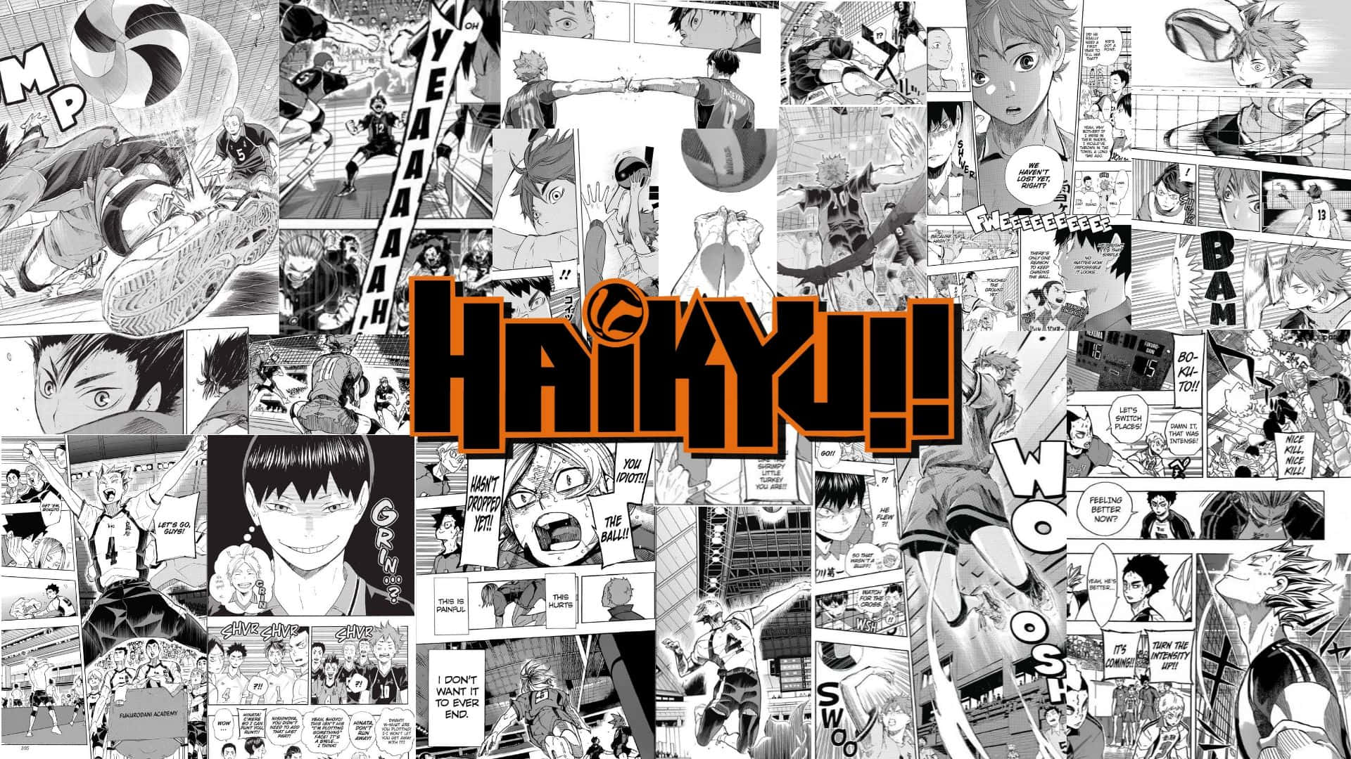 Aesthetic Desktop Featuring The Manga/anime 'haikyuu!' Background