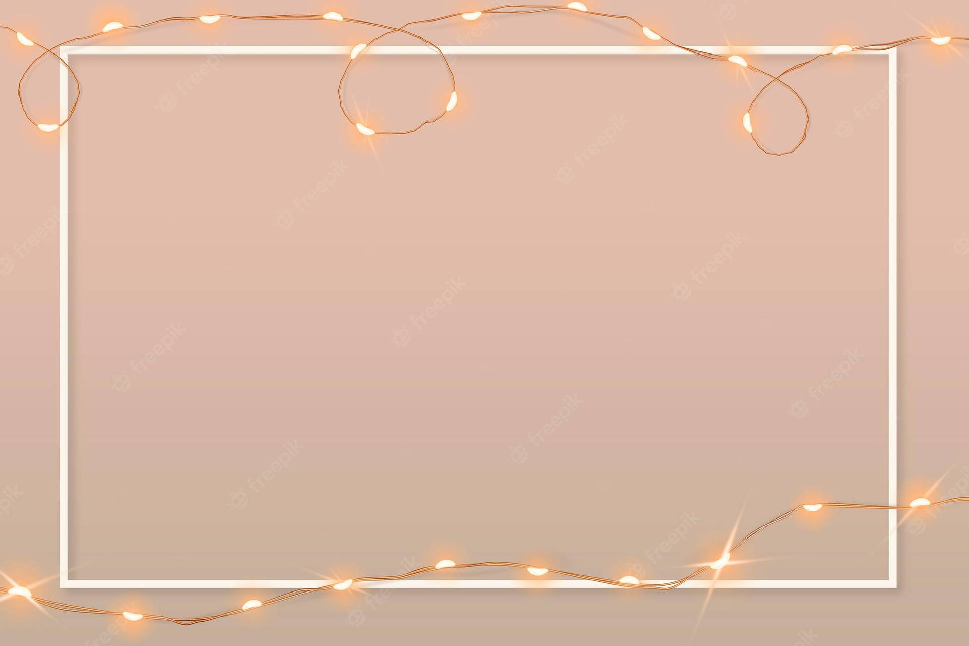 Aesthetic Fairy Lights Border Background