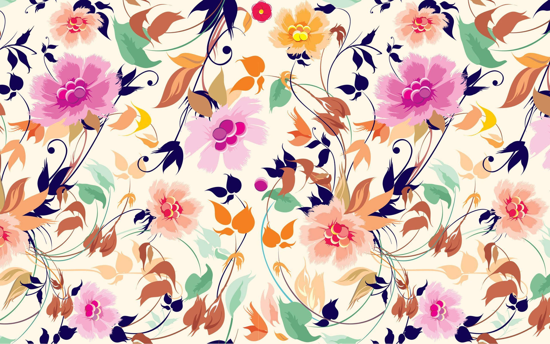 Aesthetic Fall Floral Art Background