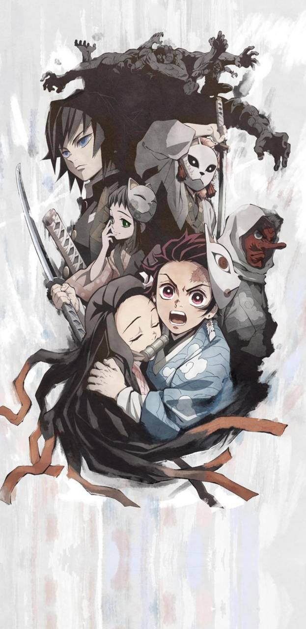 Aesthetic Fan Art Kimetsu No Yaiba Background