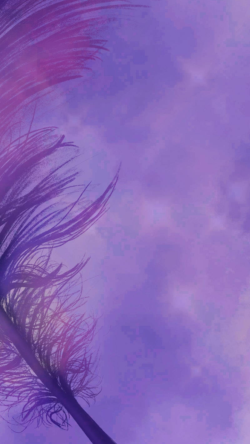 Aesthetic Feather Purple Iphone Background