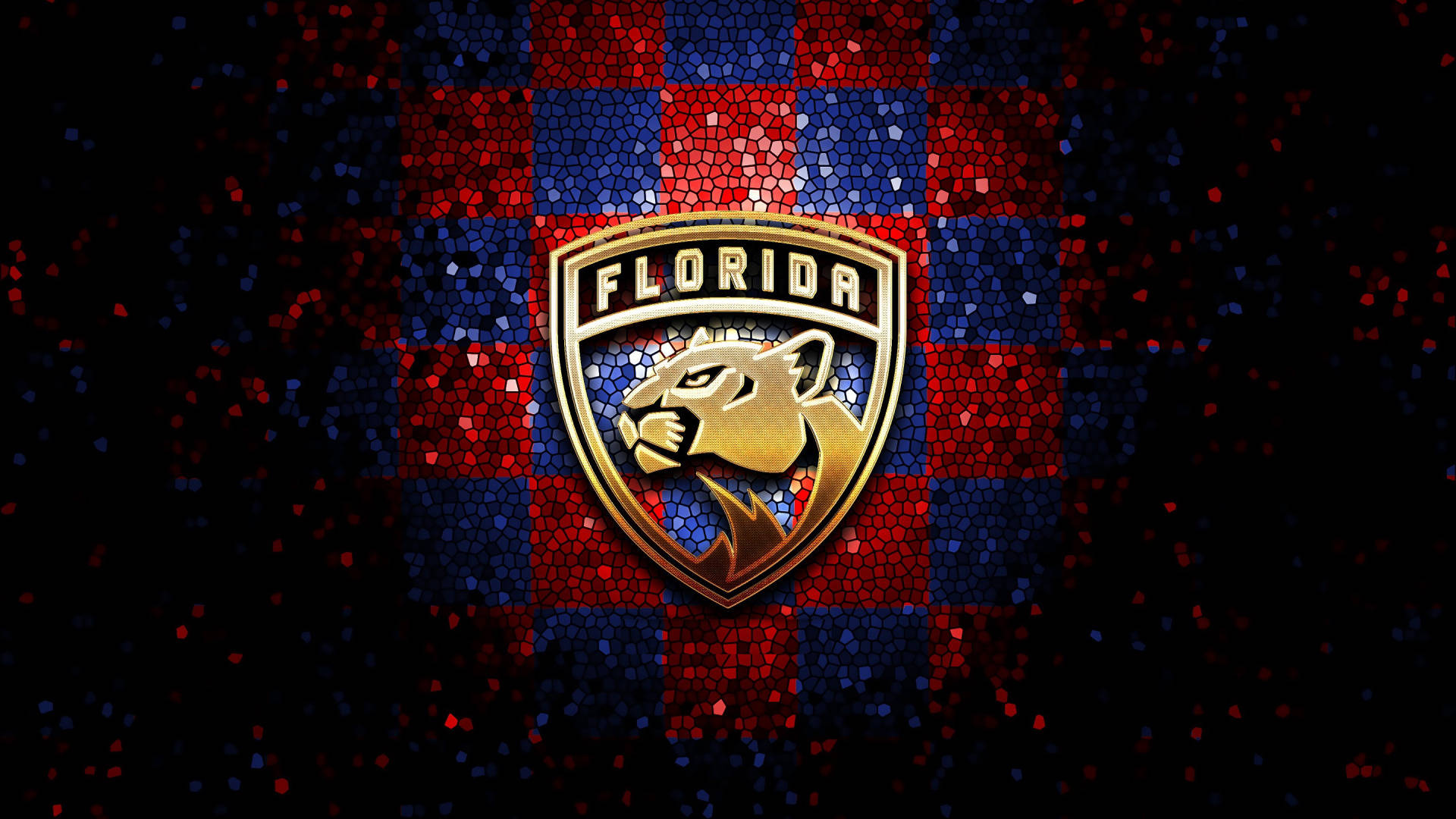 Aesthetic Florida Panthers Mosaic Background