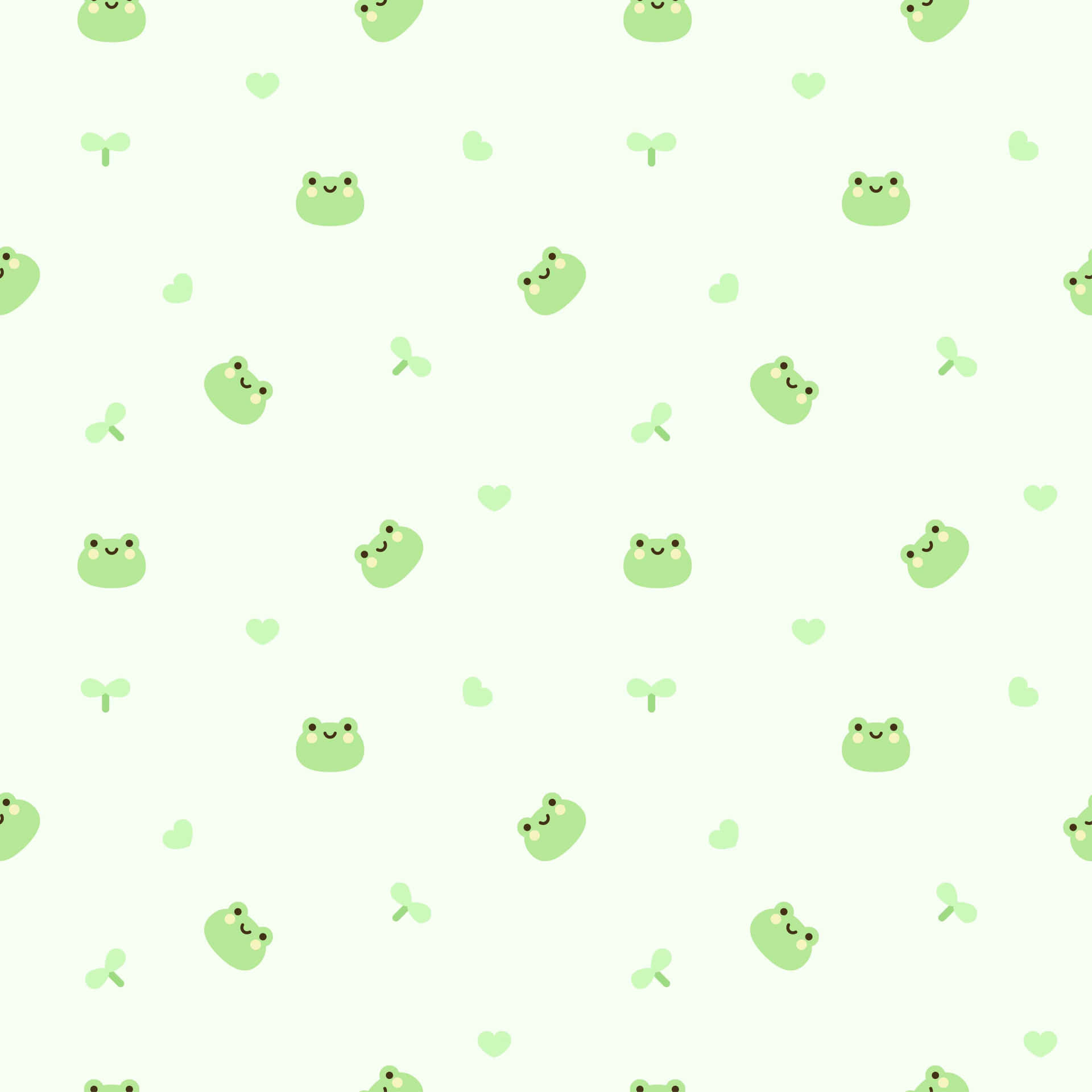 Aesthetic Frog On A Leaf Background