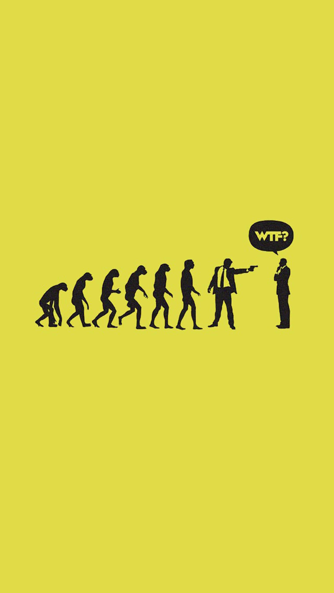 Aesthetic Funny Phone Evolution Of Man Background