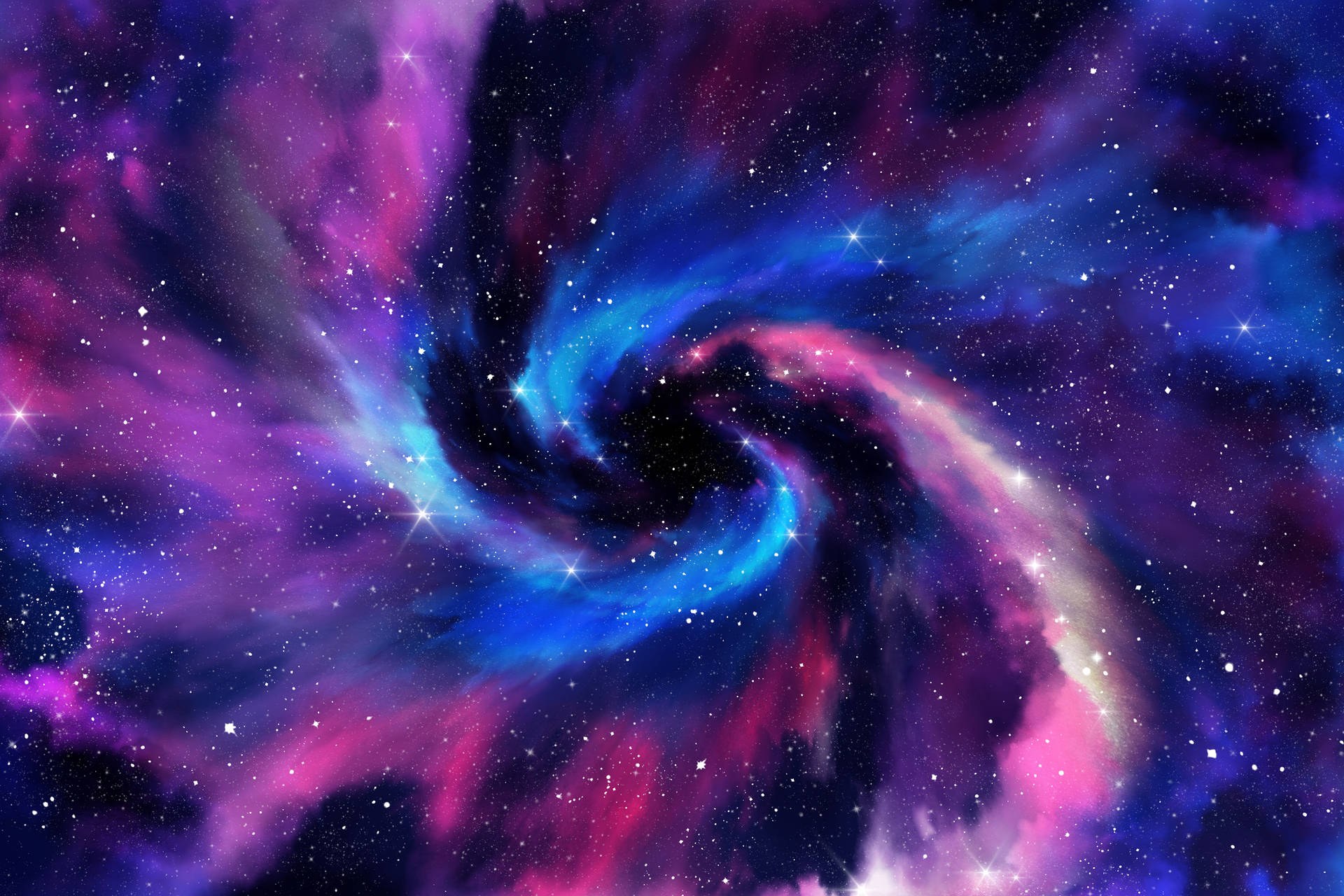 Aesthetic Galaxy Spiral Waves Background