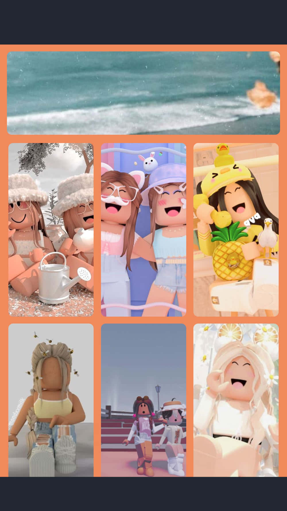Aesthetic Girl Collage Roblox Iphone Background