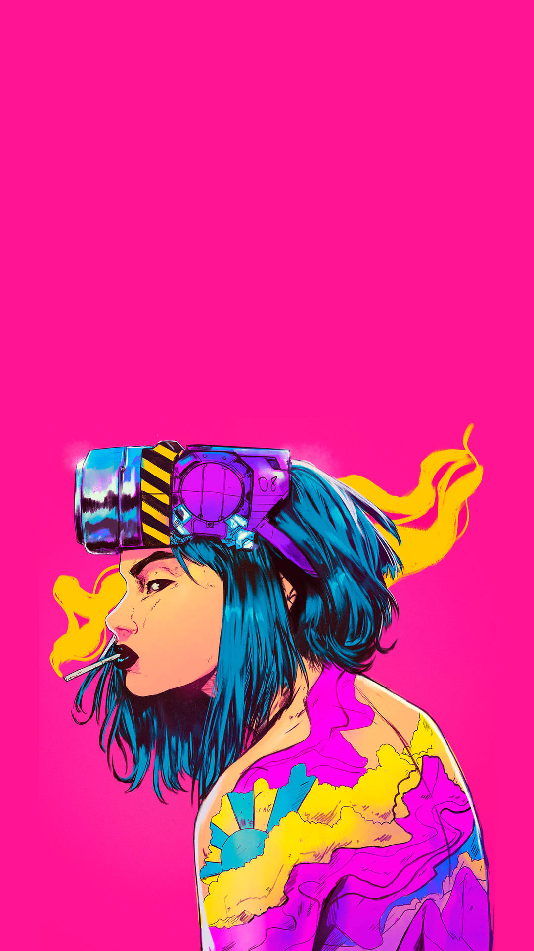 Aesthetic Girl Smoking New Phone Background