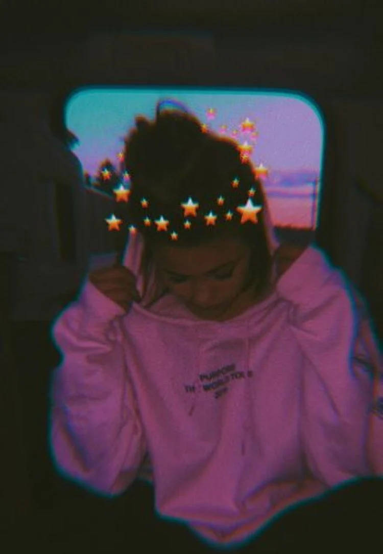 Aesthetic Girl Stars Instagram Profile Background