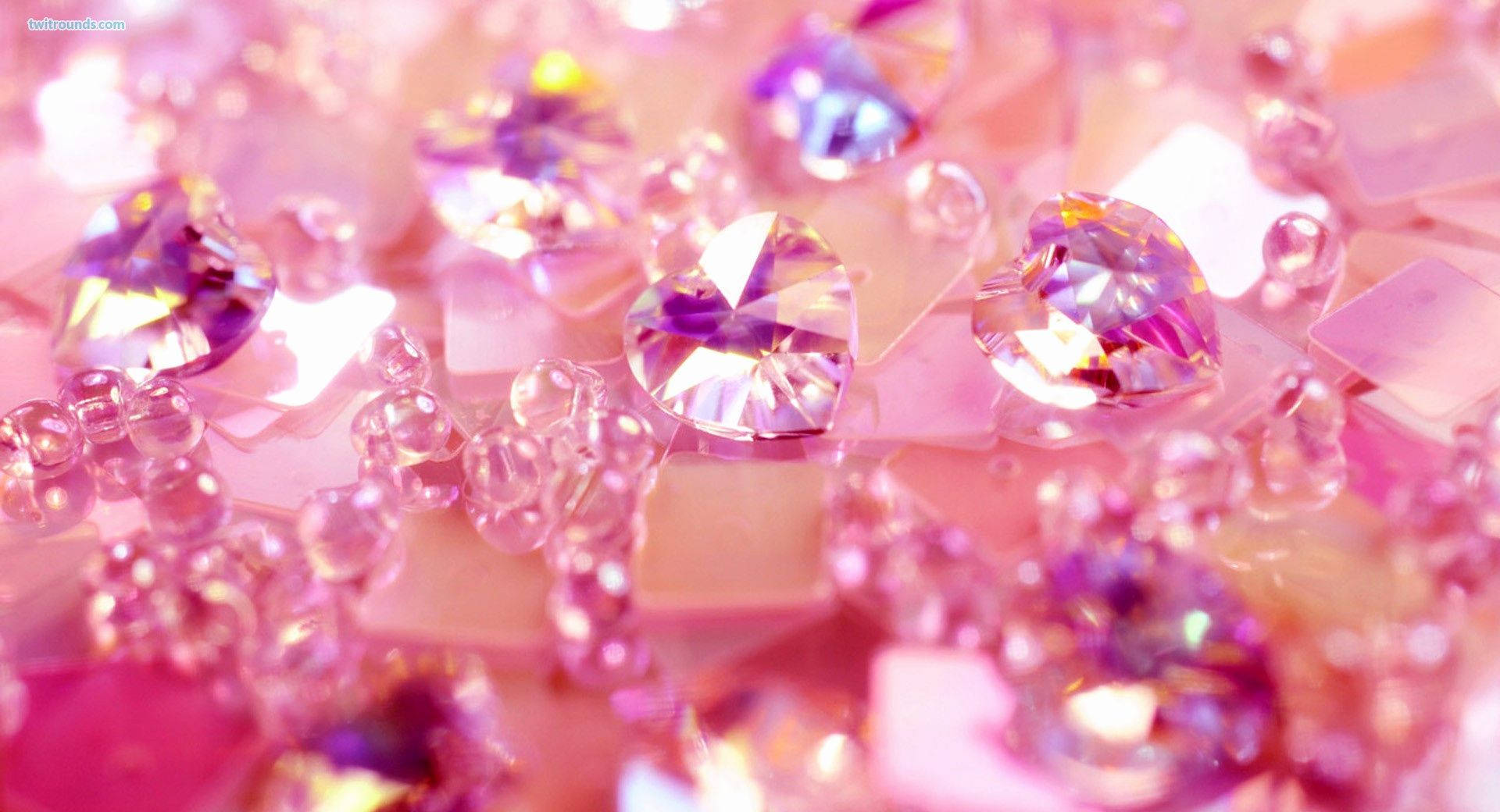 Aesthetic Girly Gemstones Background