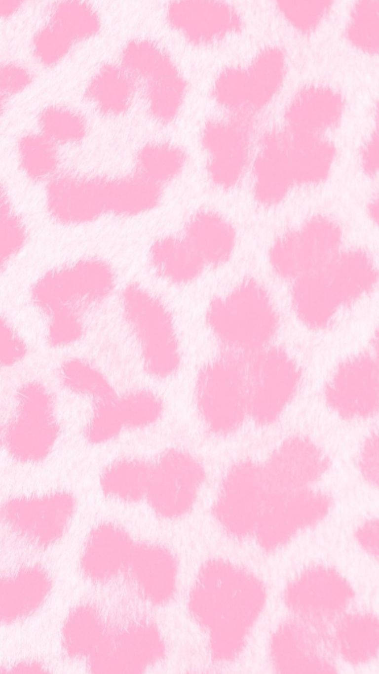 Aesthetic Girly Pink Leopard Print Background