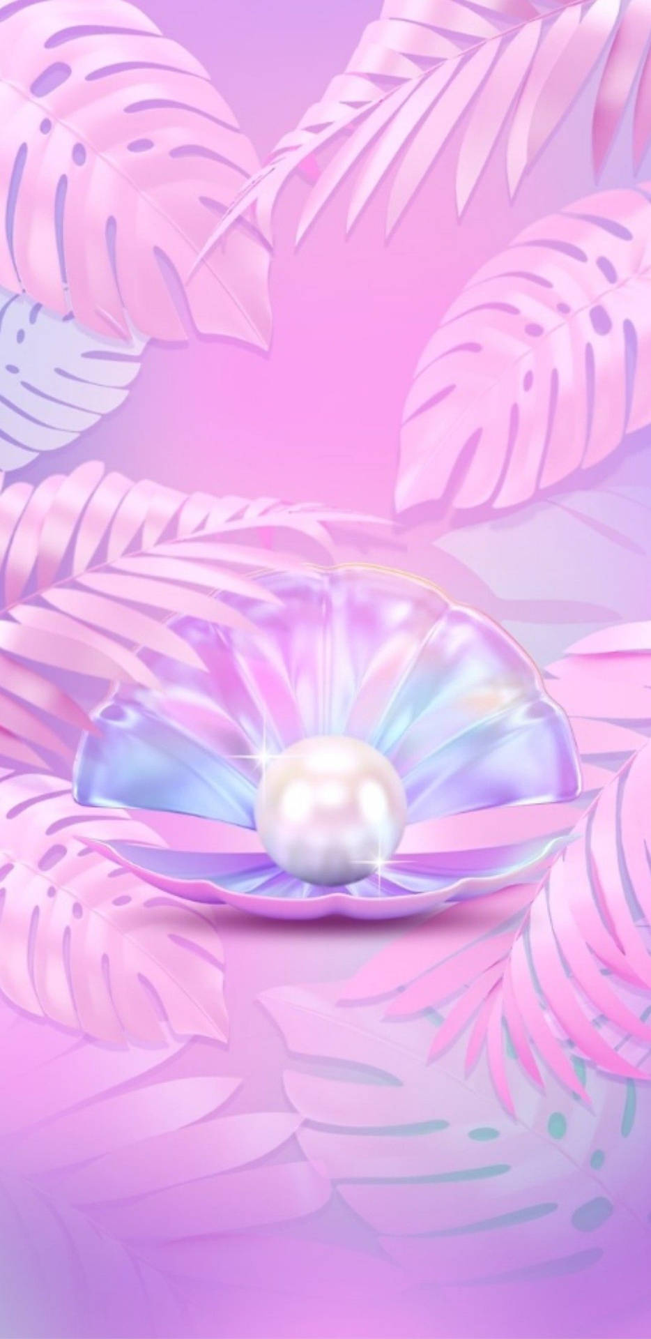 Aesthetic Girly Technicolor Pearl Background