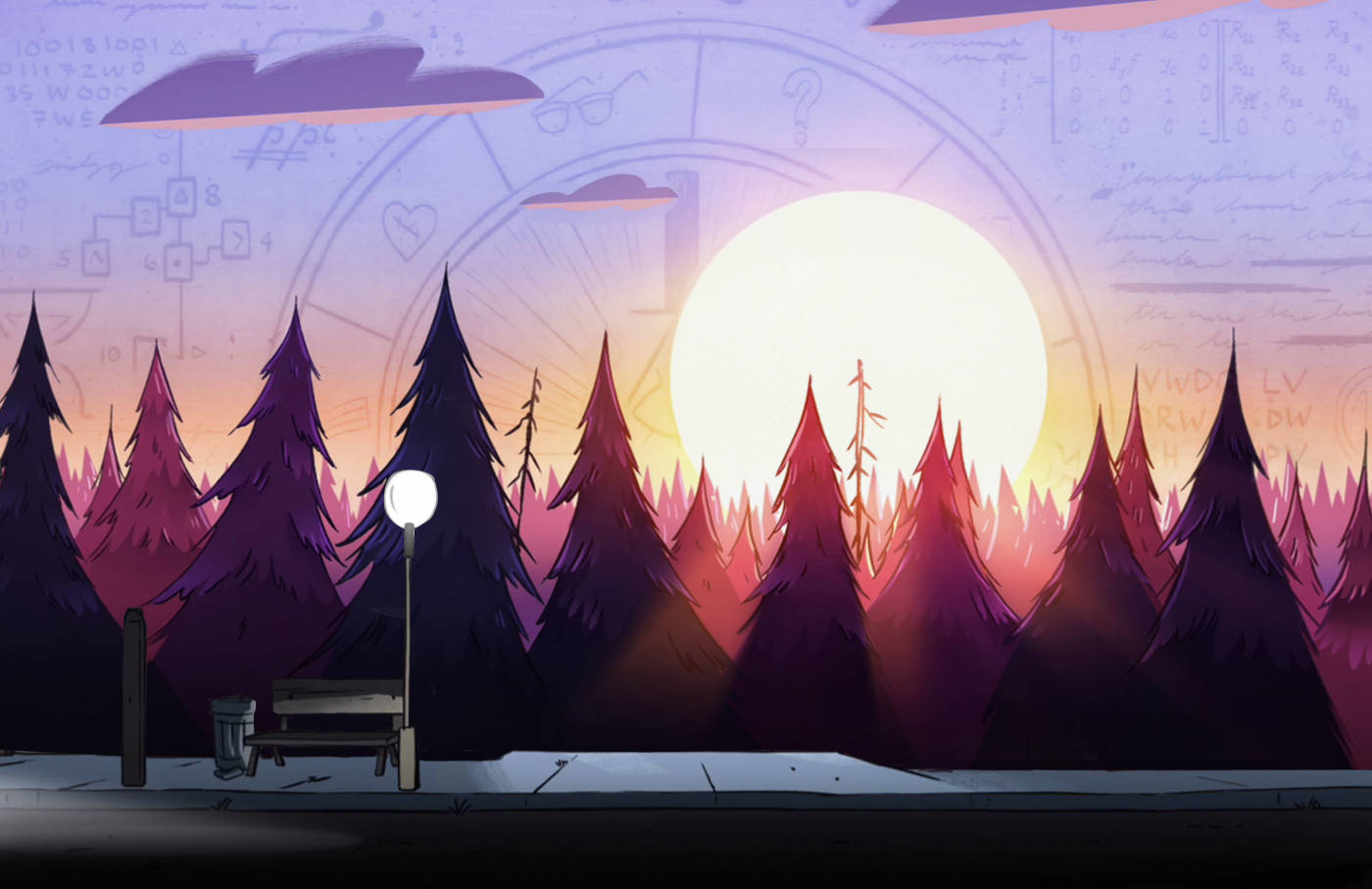 Aesthetic Gravity Falls Scenery Background