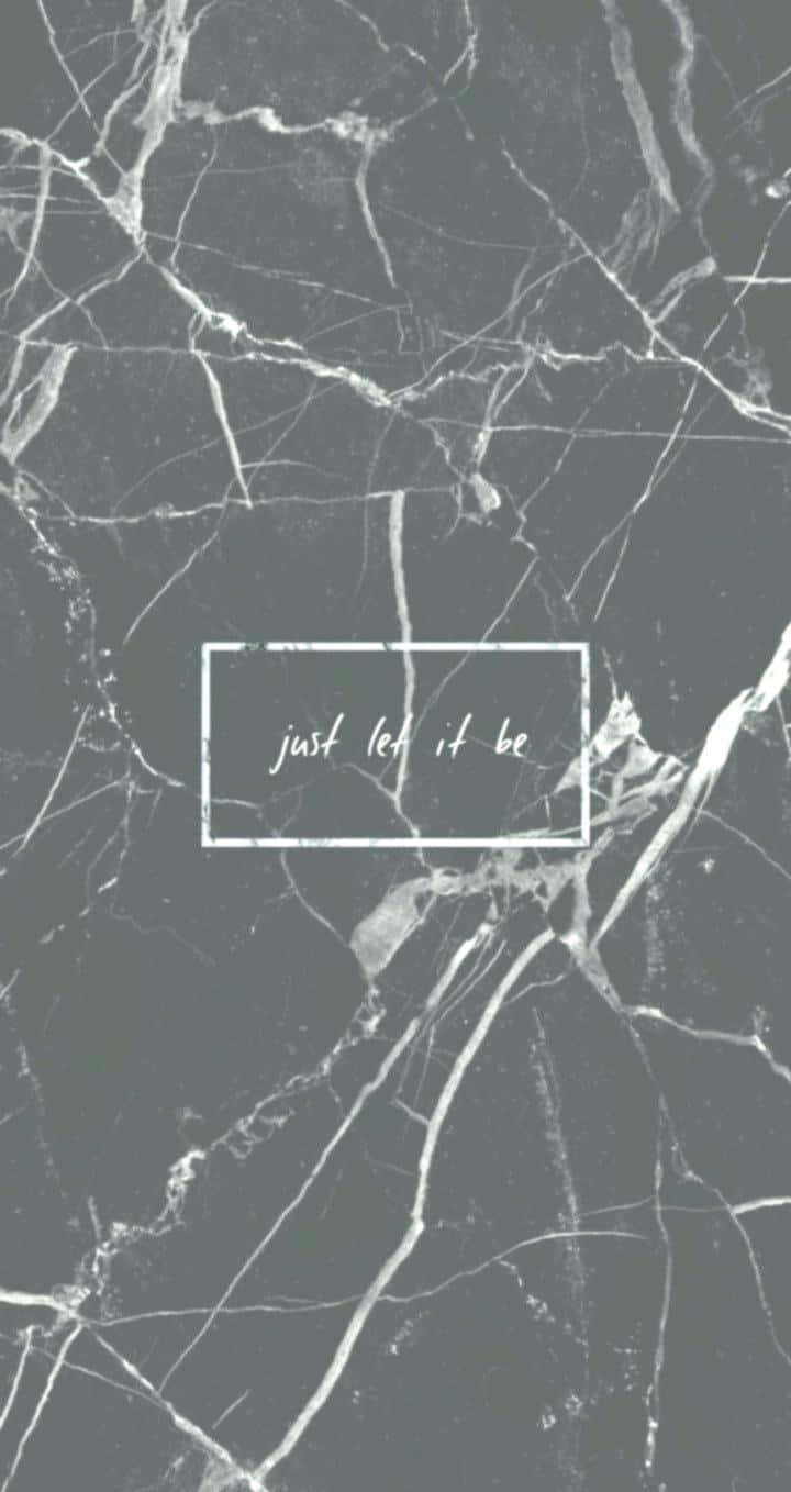 Aesthetic Gray Marble Phone Quote Background