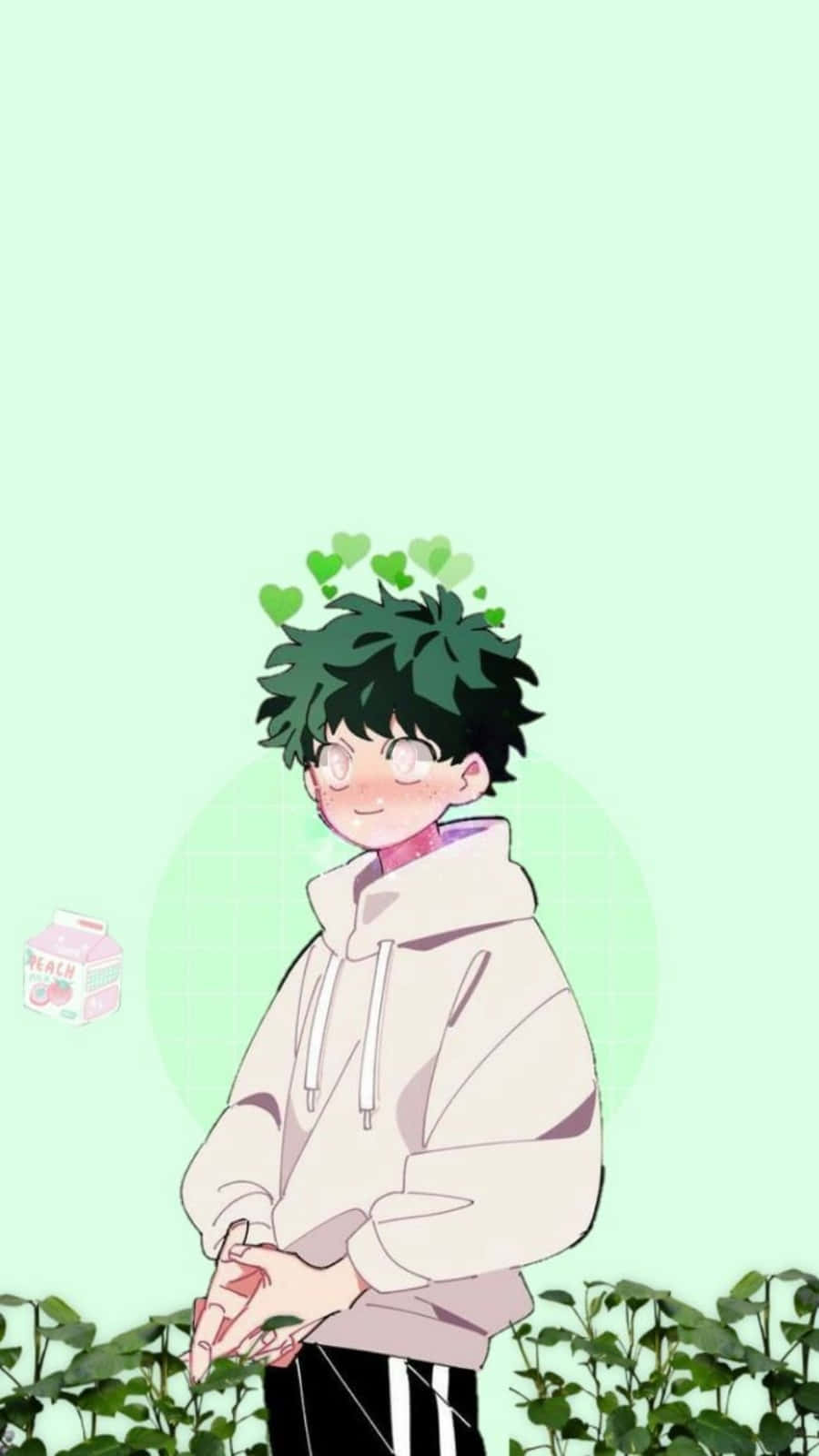 Aesthetic Green Blushing Deku Phone