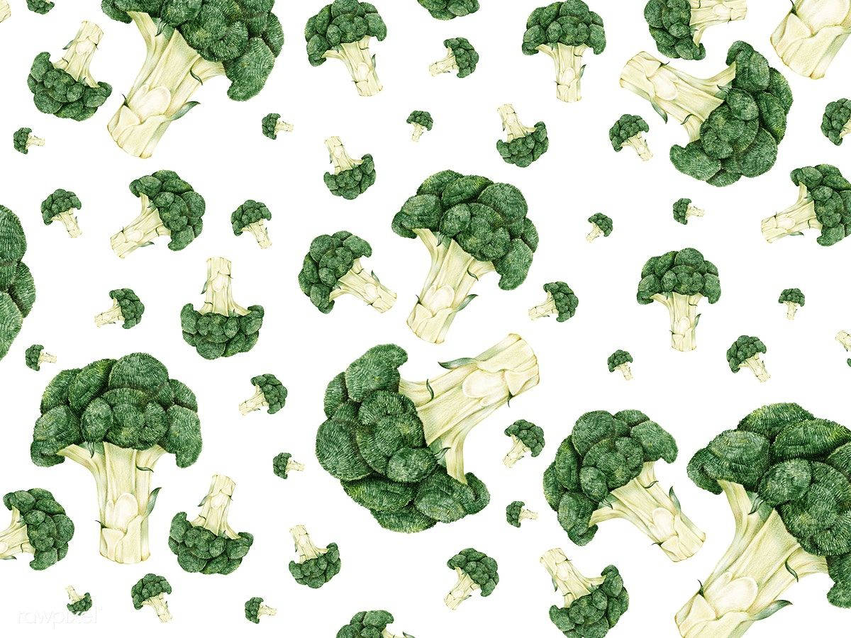 Aesthetic Green Broccoli Background