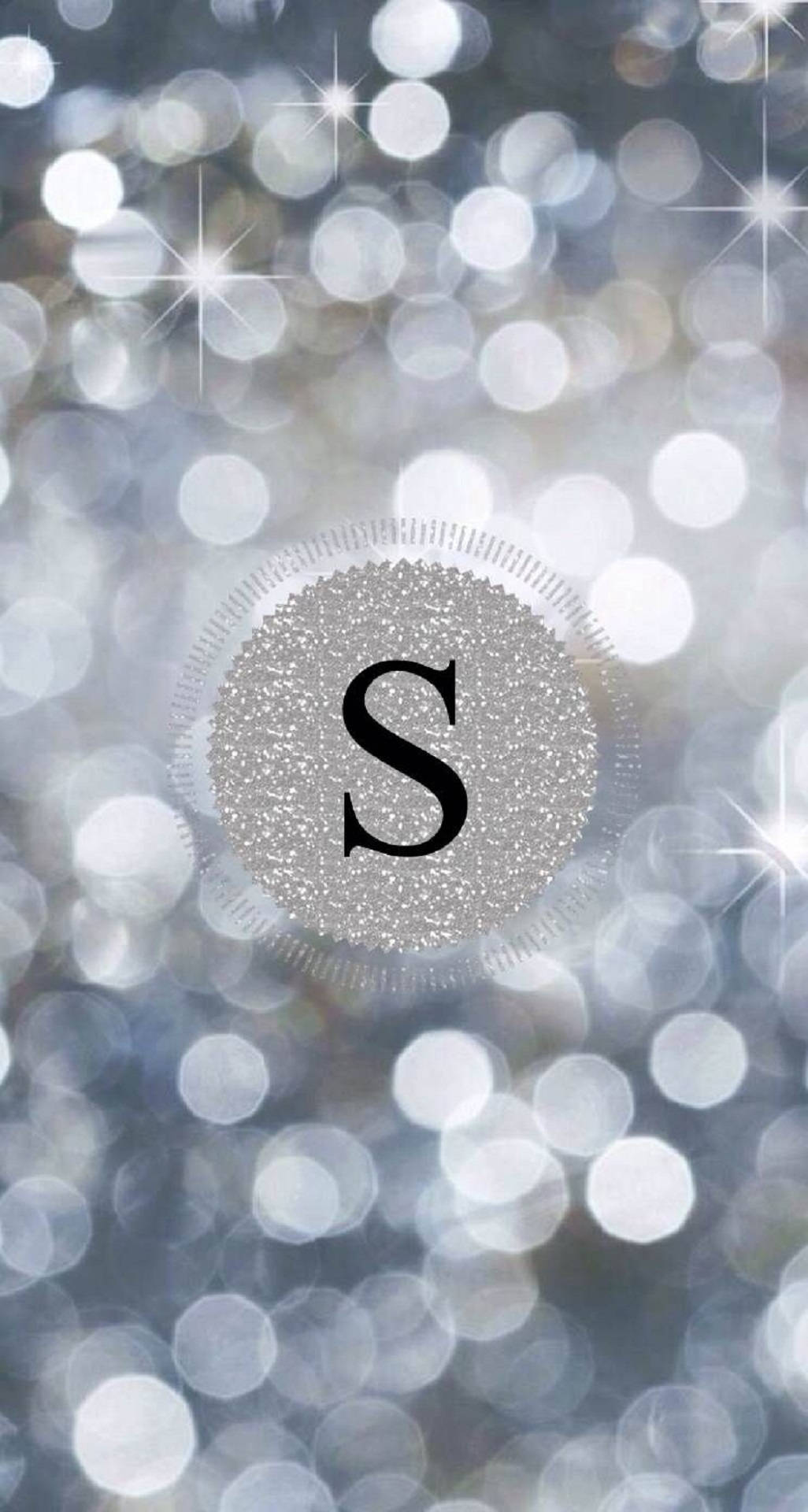 Aesthetic Grey Letter S Background