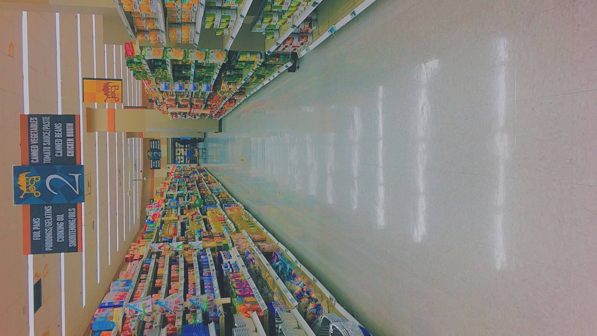 Aesthetic Grocery Store Aisle 2 Background