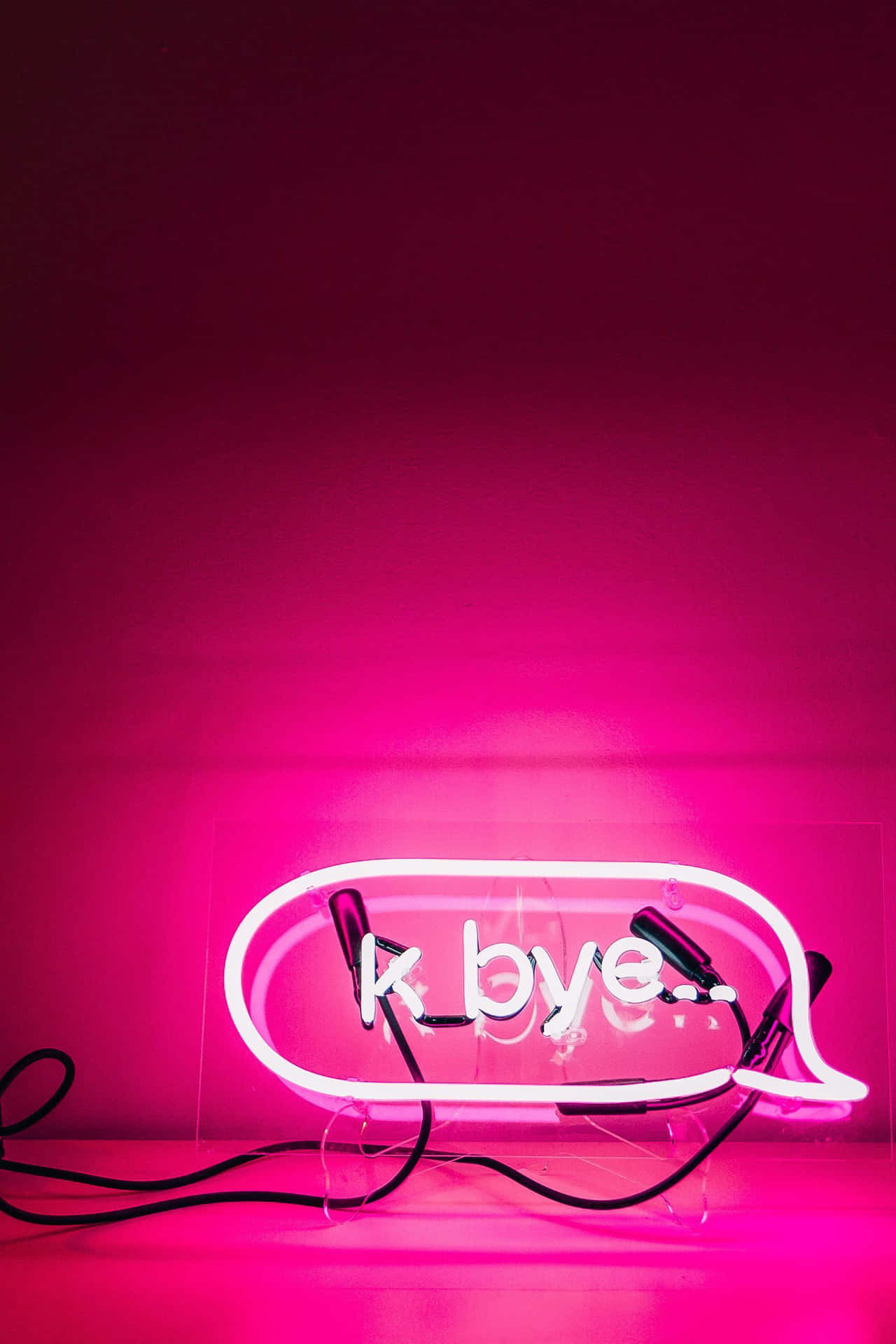 Aesthetic Grunge Bubble Neon Pink Signs Background