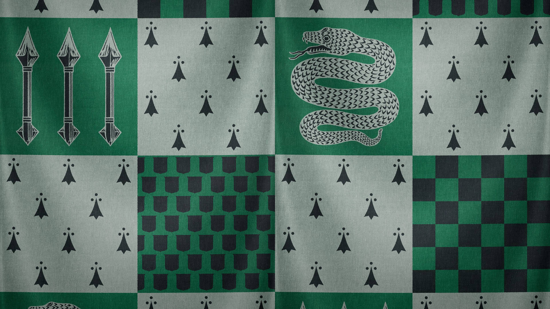 Aesthetic Harry Potter Slytherin Fabric Background