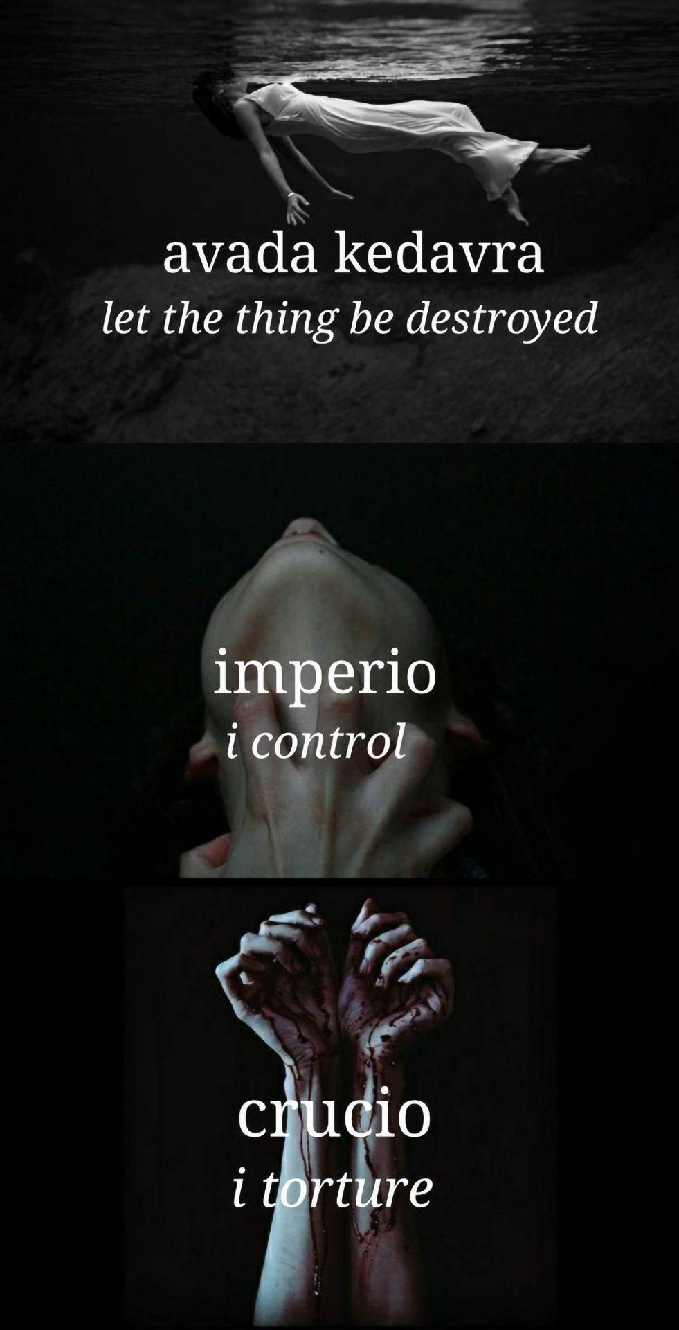 Aesthetic Harry Potter Unforgivable Curses