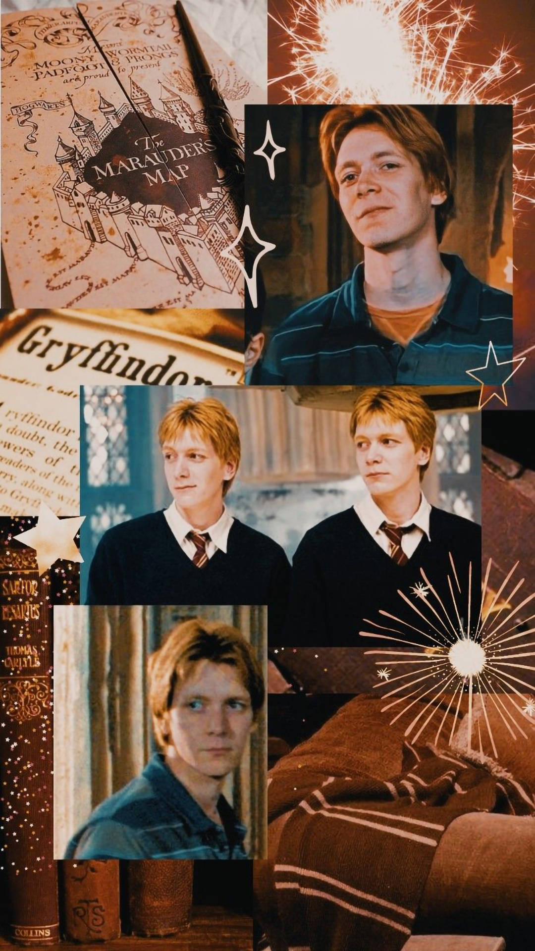 Aesthetic Harry Potter Weasley Twins Background