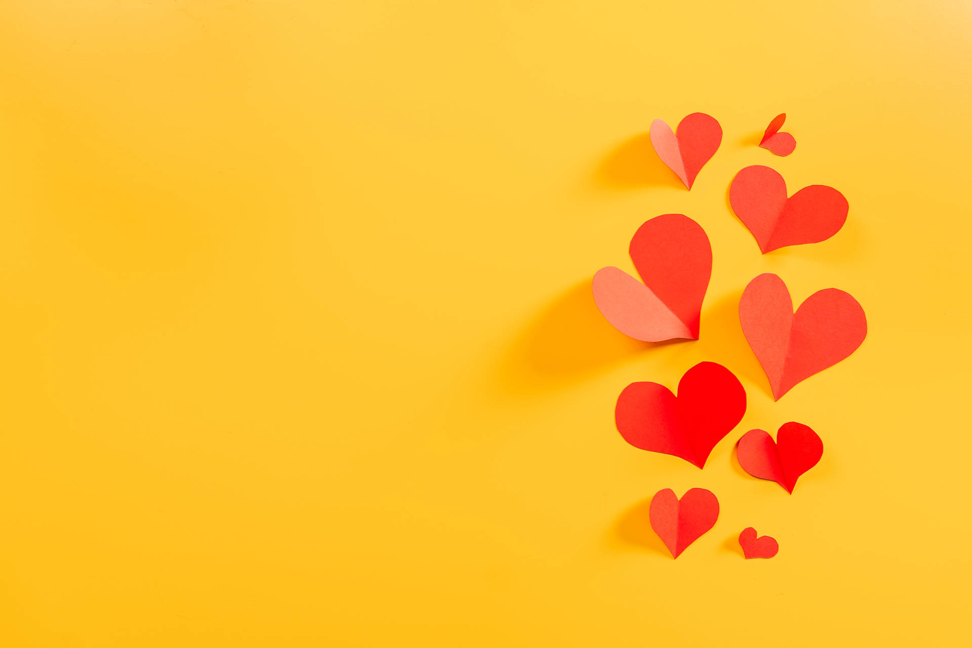 Aesthetic Heart Cutouts Background