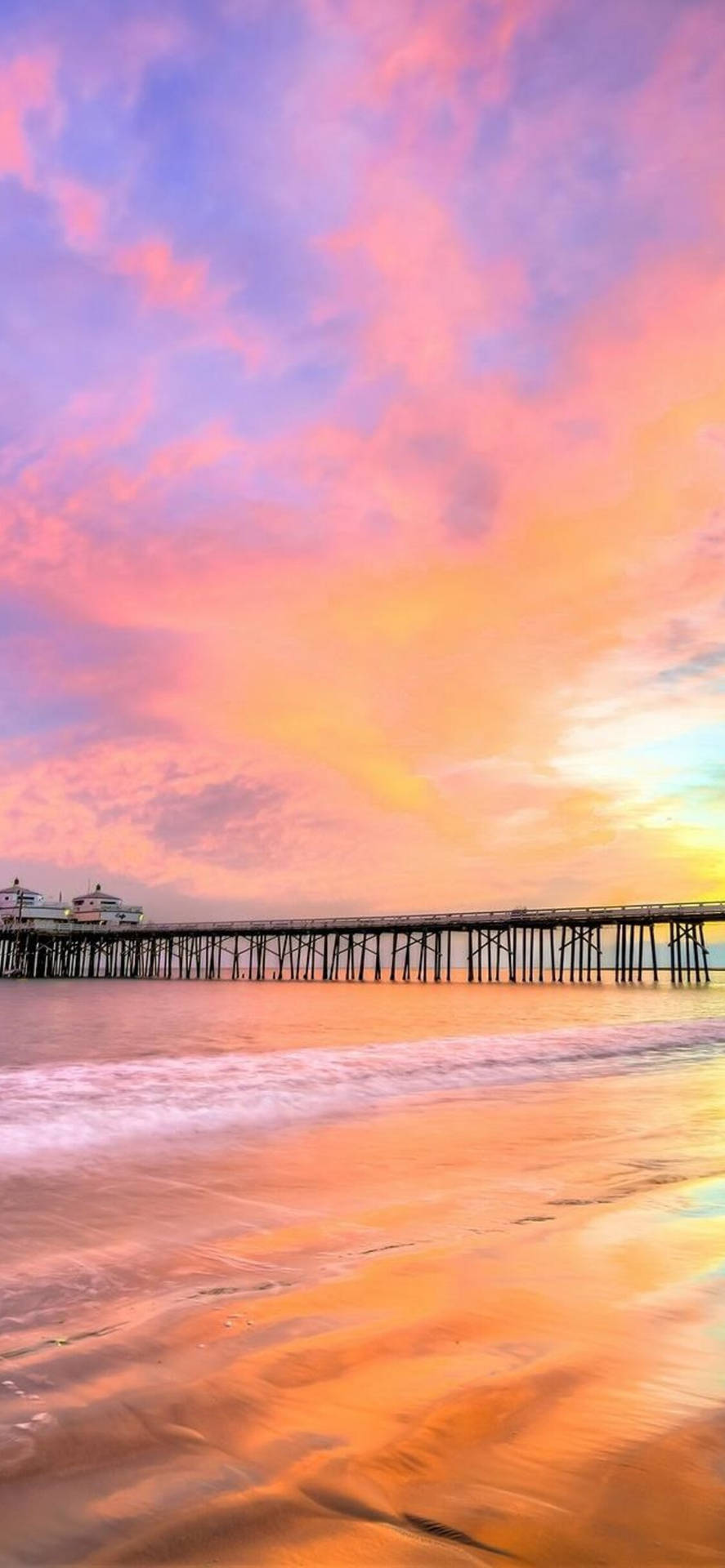 Aesthetic Hermosa Beach Pier Iphone California Background