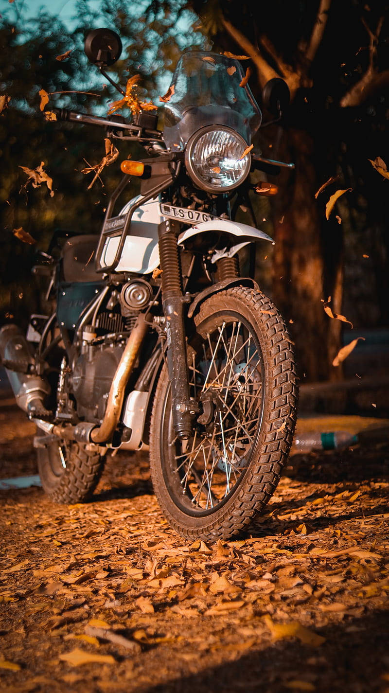 Aesthetic Himalayan Bike Photo Background