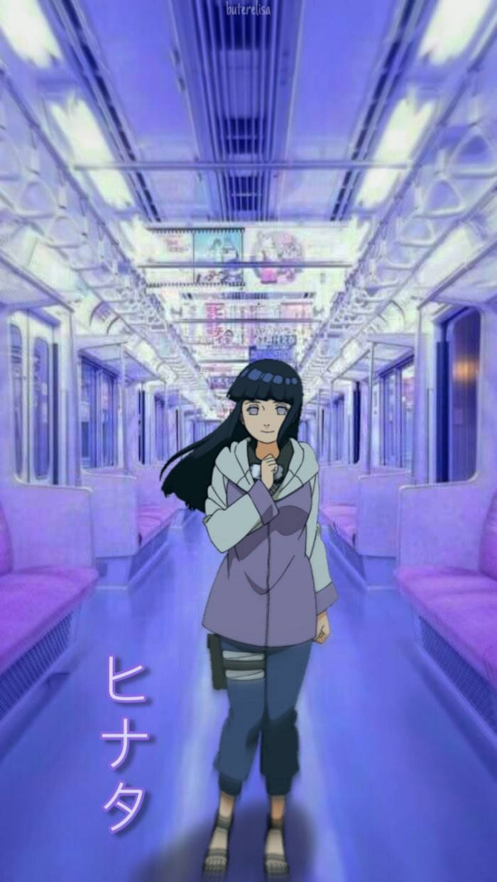 Aesthetic Hinata On A Train Background