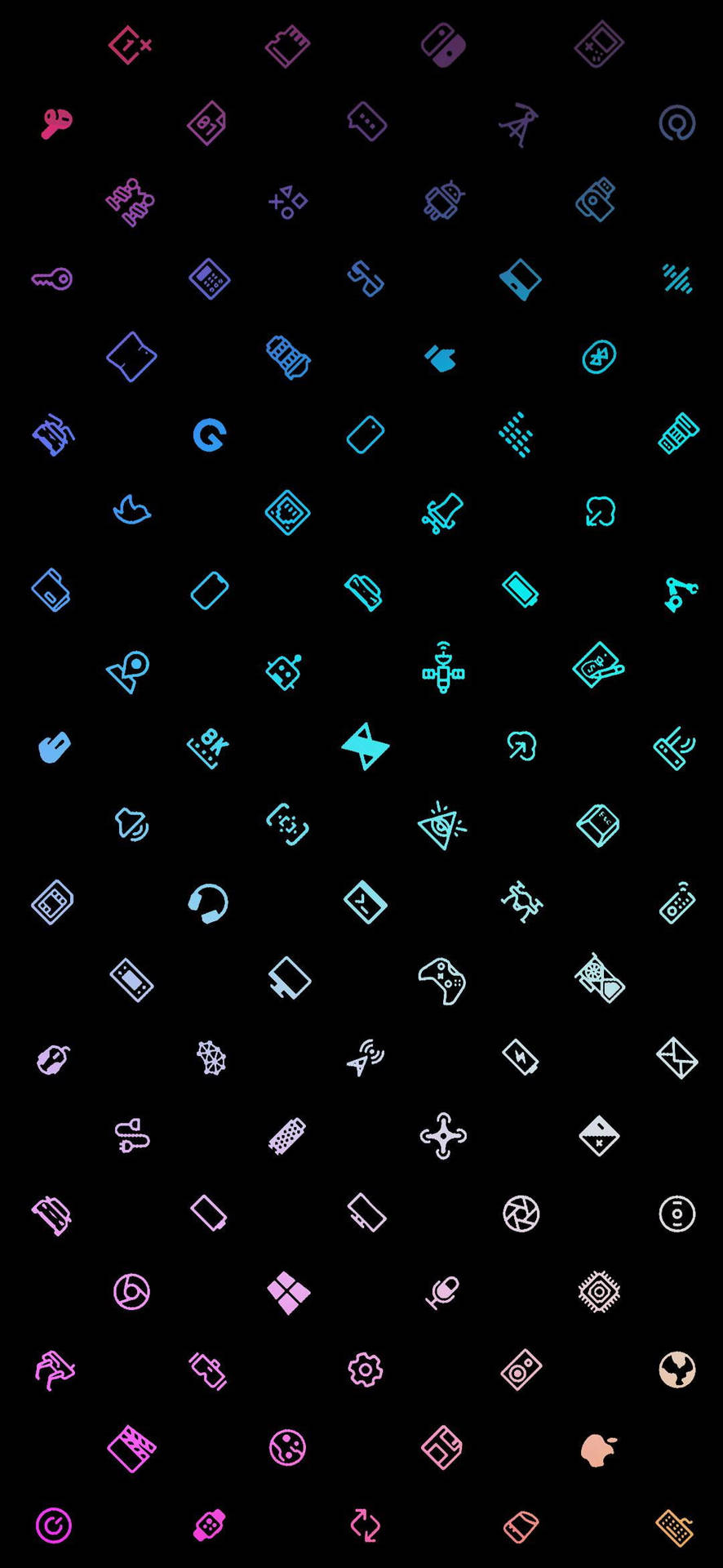 Aesthetic Icons Gaming Logo Hd Background
