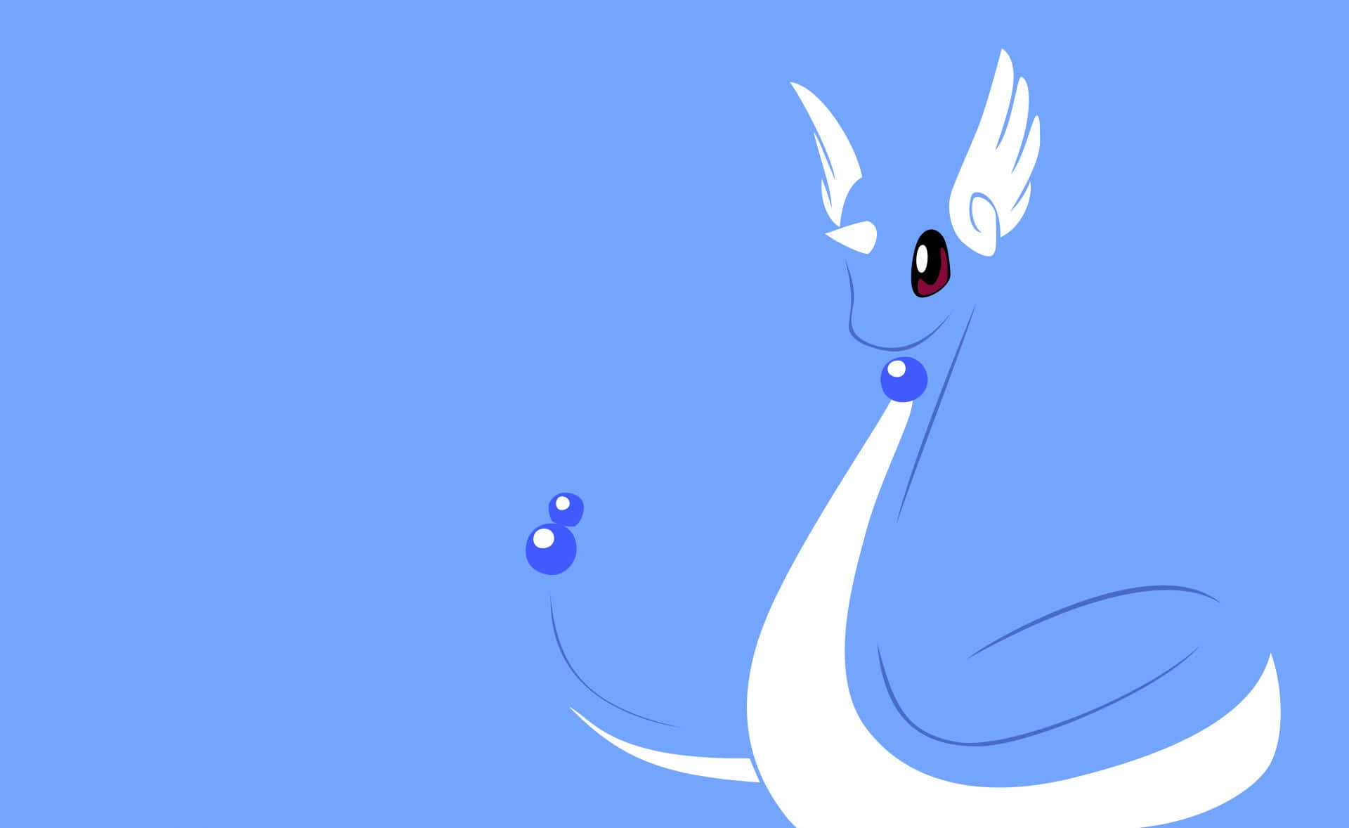 Aesthetic Illustration Of The Majestic Pokémon Dragonair Background