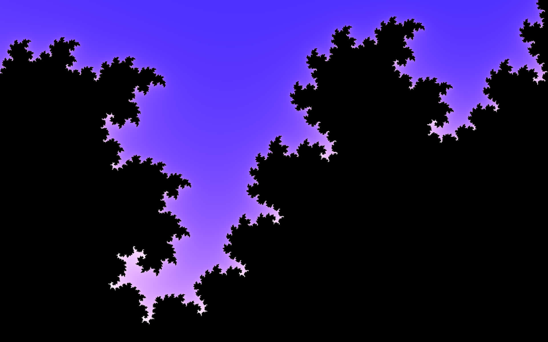Aesthetic Indigo Tree Leaves Silhouette