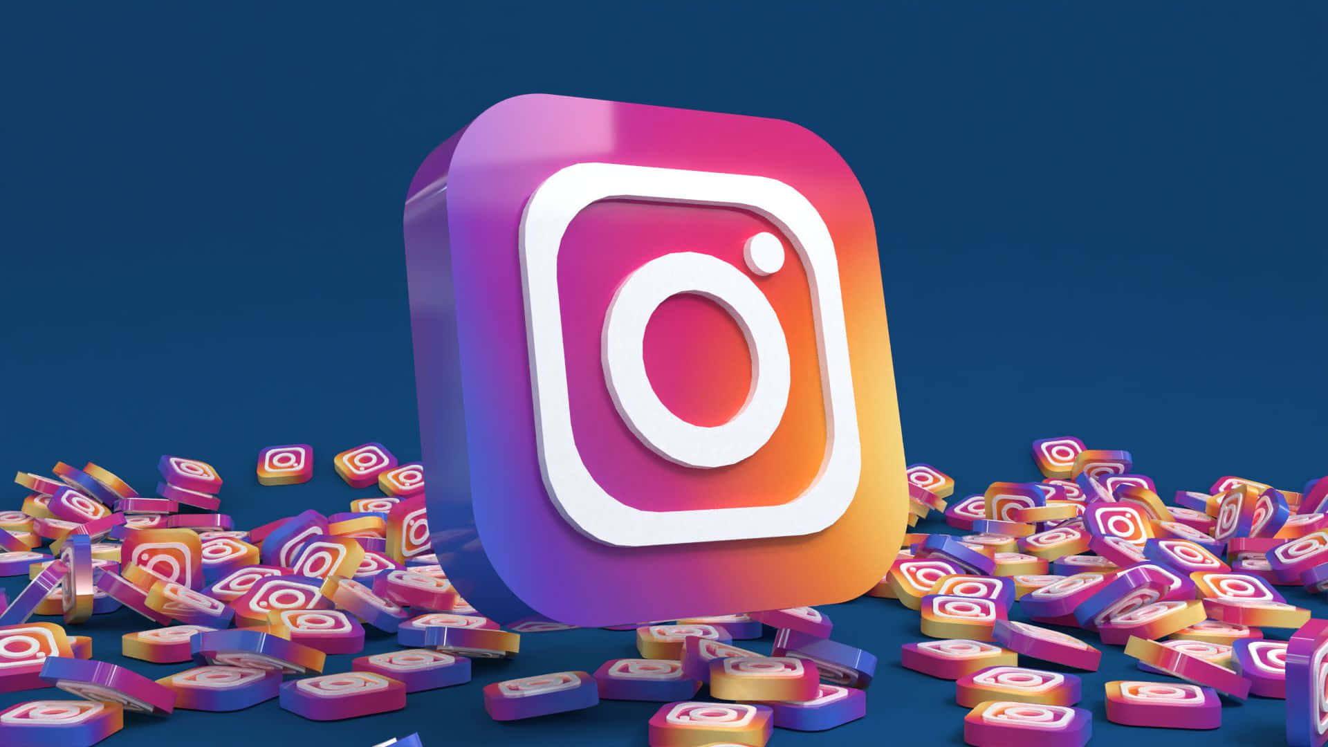 Aesthetic Instagram 3d New Logo Background
