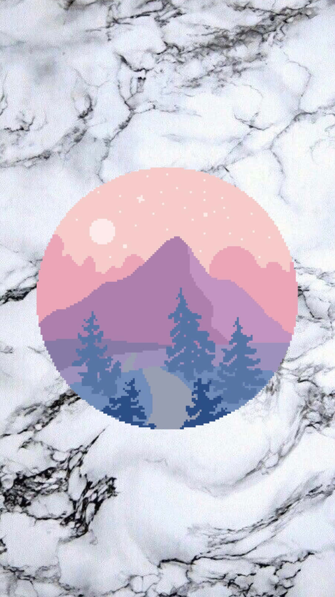 Aesthetic Instagram Mountain Marble White Background